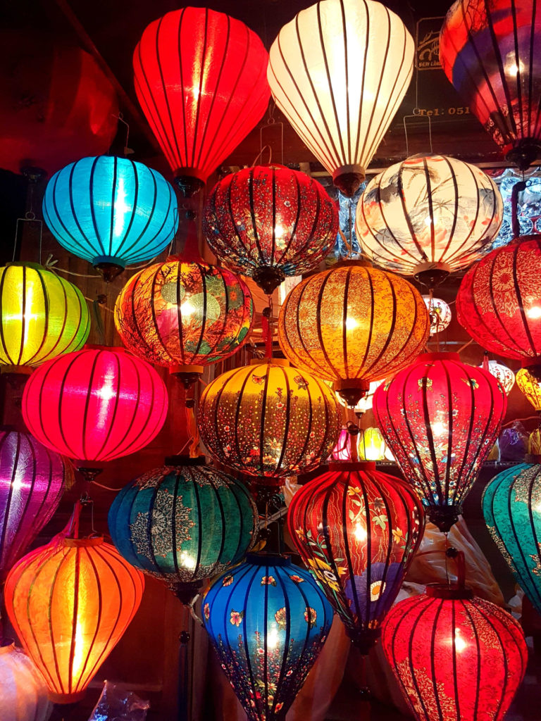 Hand made lamps in Hoi An 